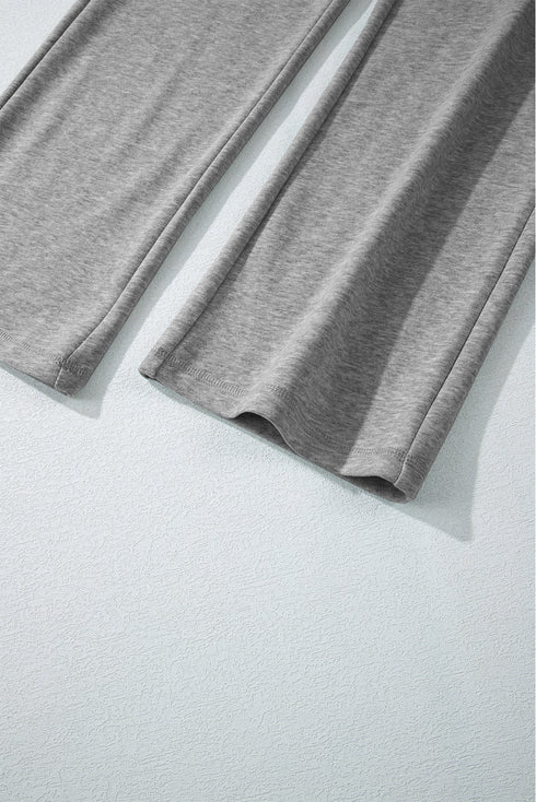 Solid Color Fleece Lined Drawstring Waist Casual Pants
